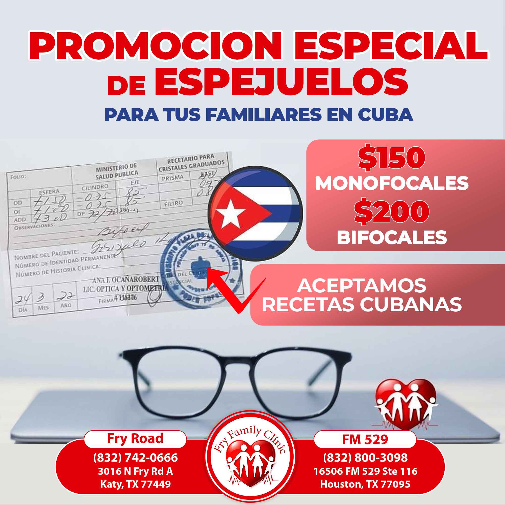 Eyeglasses for Cuba